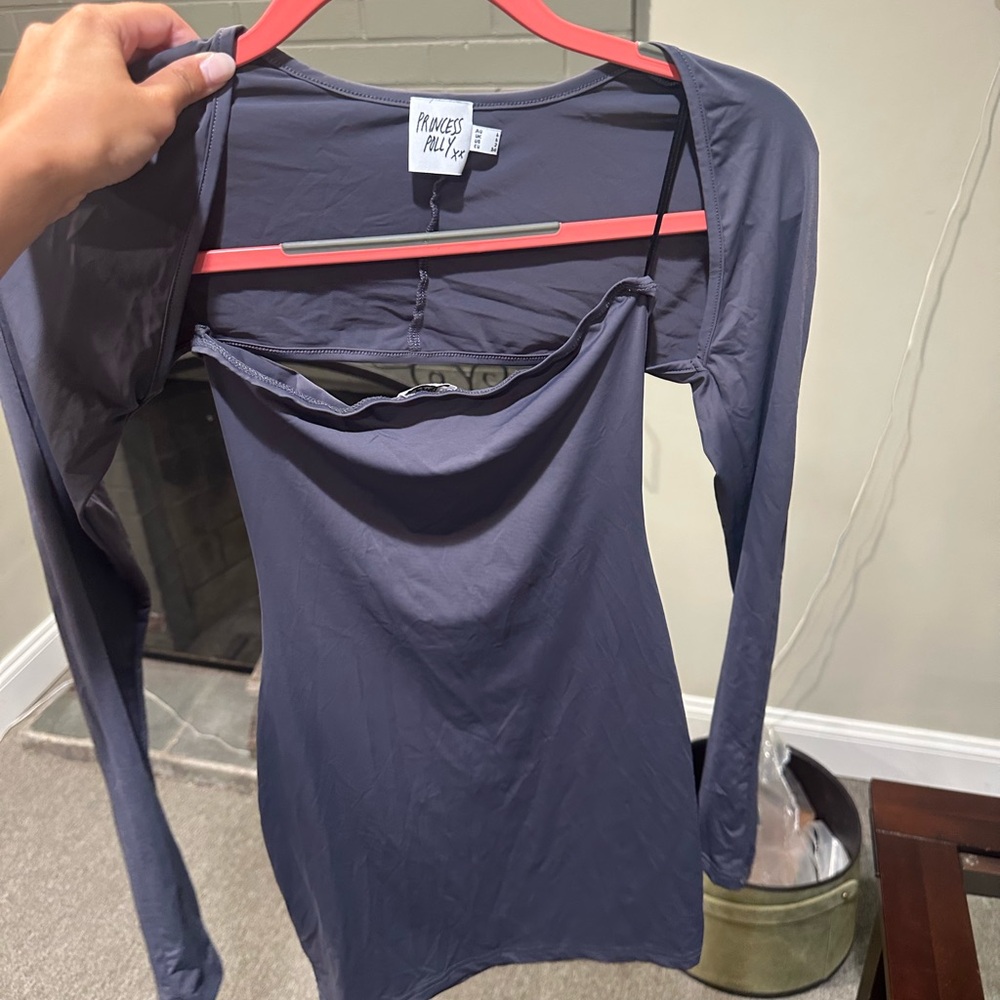 Women's Gray balero and strapless dress